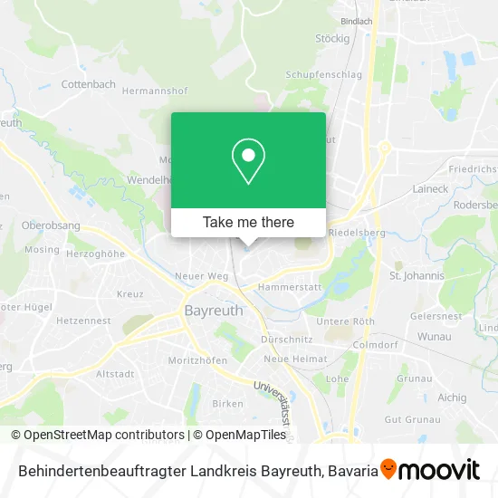 Карта Behindertenbeauftragter Landkreis Bayreuth