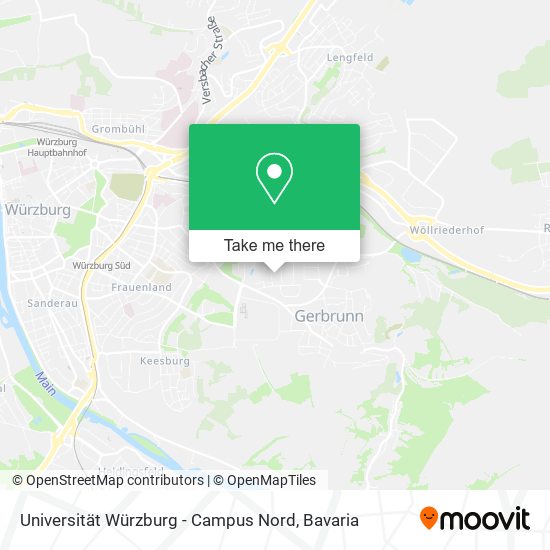 Universität Würzburg - Campus Nord map