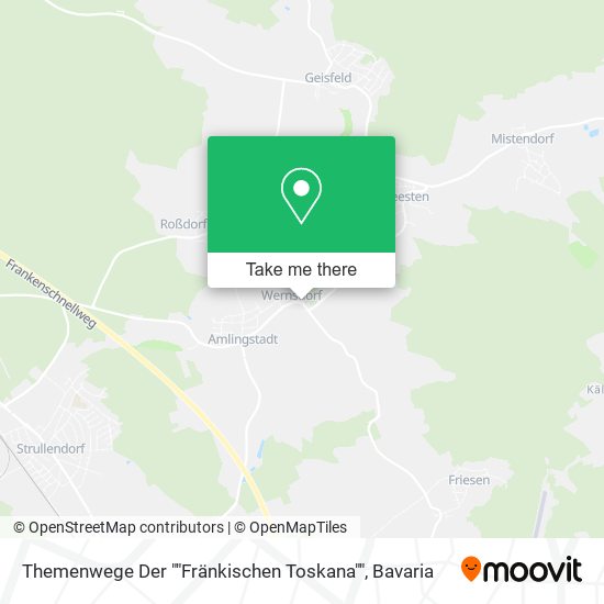Themenwege Der ""Fränkischen Toskana"" map