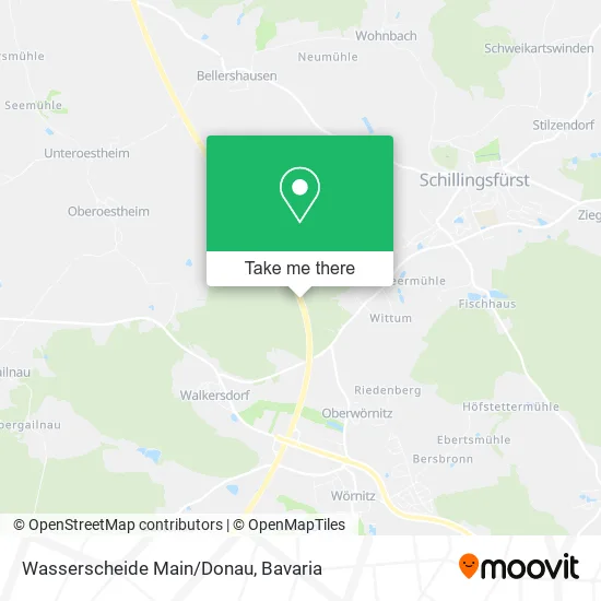 Карта Wasserscheide Main/Donau