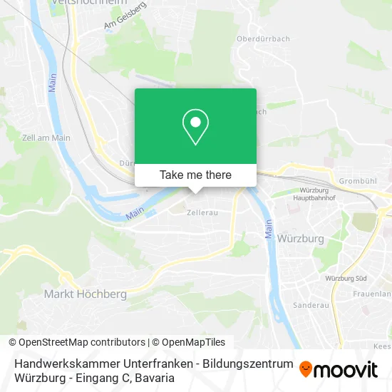 Карта Handwerkskammer Unterfranken - Bildungszentrum Würzburg - Eingang C