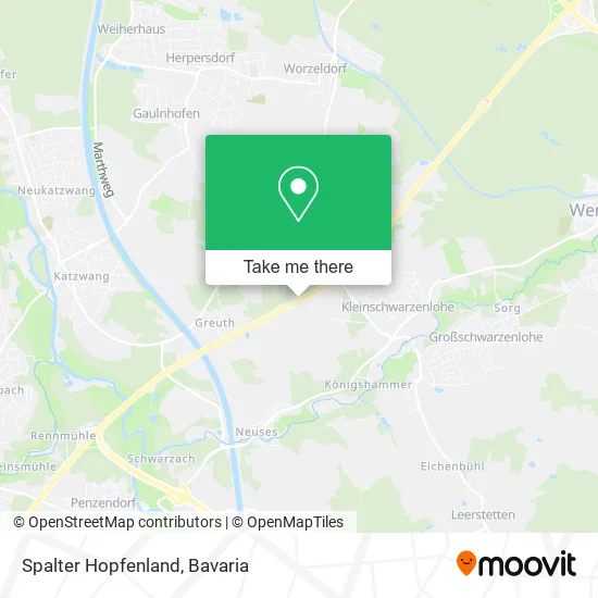 Карта Spalter Hopfenland