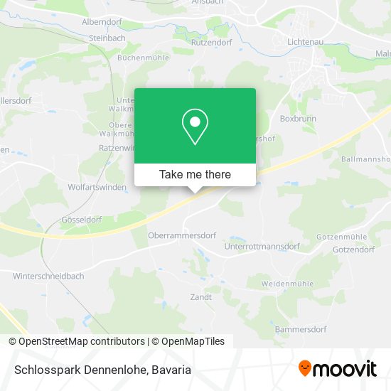 Schlosspark Dennenlohe map