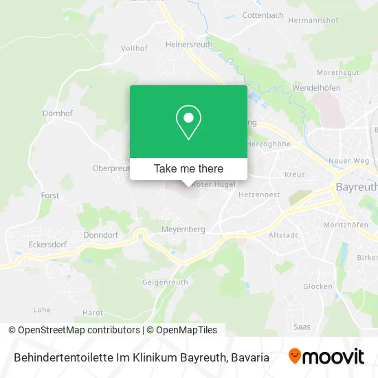 Карта Behindertentoilette Im Klinikum Bayreuth