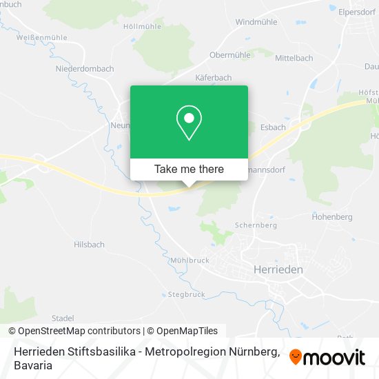 Herrieden Stiftsbasilika - Metropolregion Nürnberg map