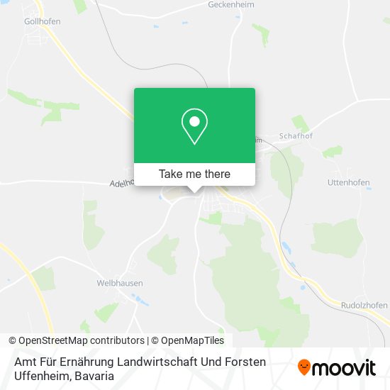 Amt Für Ernährung Landwirtschaft Und Forsten Uffenheim map