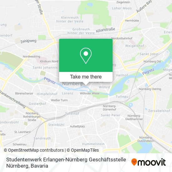 Studentenwerk Erlangen-Nürnberg Geschäftsstelle Nürnberg map