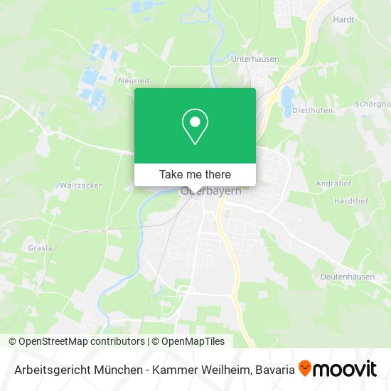 Карта Arbeitsgericht München - Kammer Weilheim