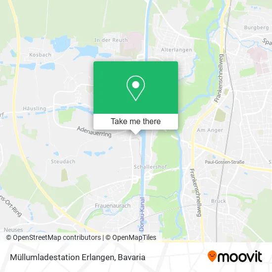 Карта Müllumladestation Erlangen