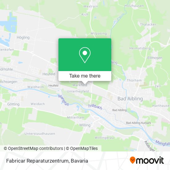 Карта Fabricar Reparaturzentrum