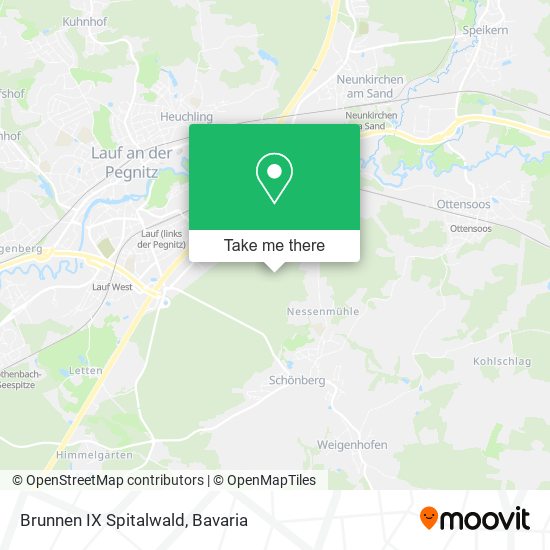 Brunnen IX Spitalwald map
