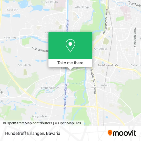 Карта Hundetreff Erlangen