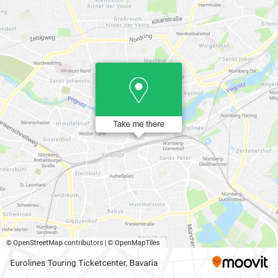 Eurolines Touring Ticketcenter map