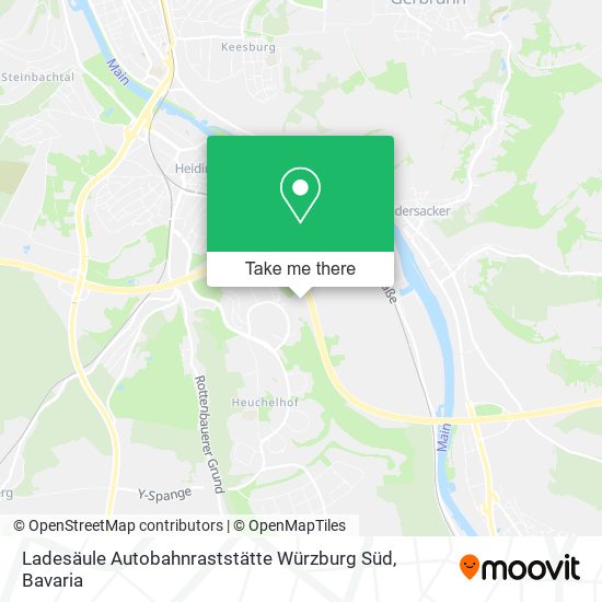 Ladesäule Autobahnraststätte Würzburg Süd map