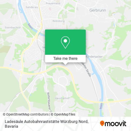 Ladesäule Autobahnraststätte Würzburg Nord map