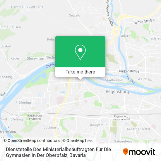 Dienststelle Des Ministerialbeauftragten Für Die Gymnasien In Der Oberpfalz map