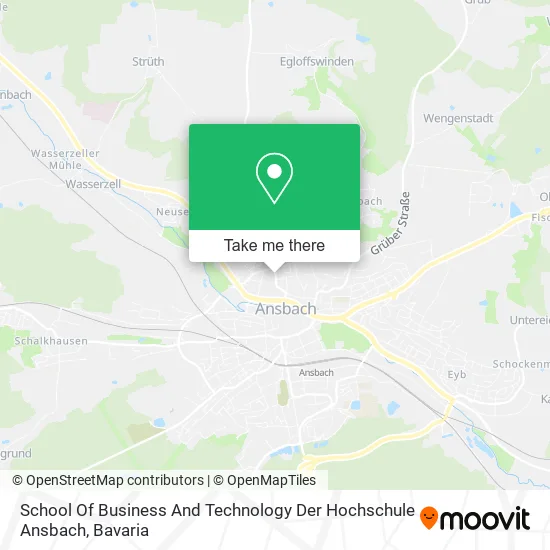 Карта School Of Business And Technology Der Hochschule Ansbach
