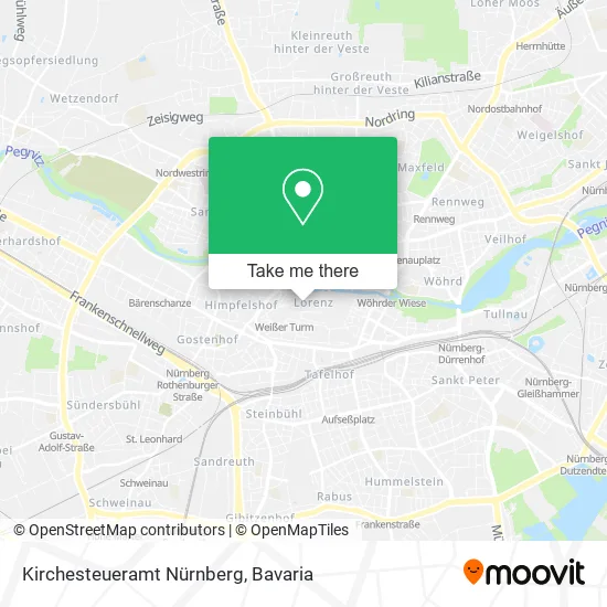 Карта Kirchesteueramt Nürnberg