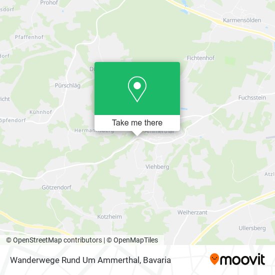 Wanderwege Rund Um Ammerthal map