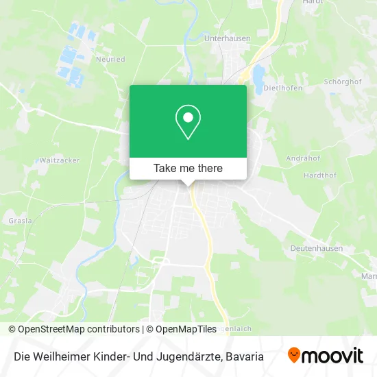 Карта Die Weilheimer Kinder- Und Jugendärzte