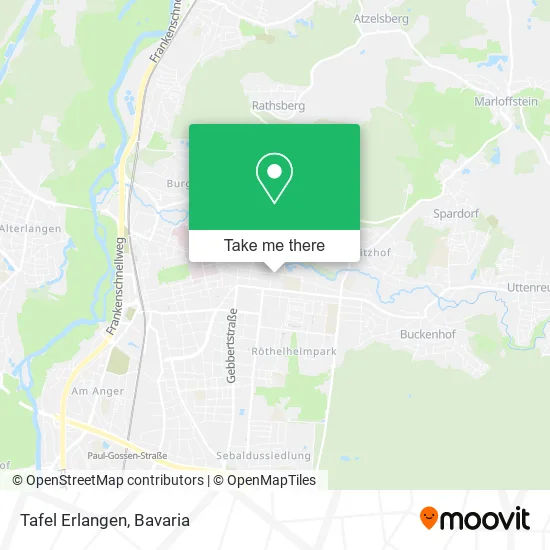 Карта Tafel Erlangen