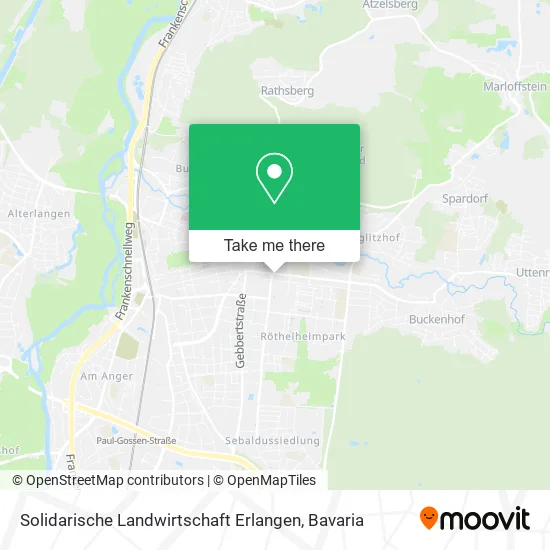 Карта Solidarische Landwirtschaft Erlangen