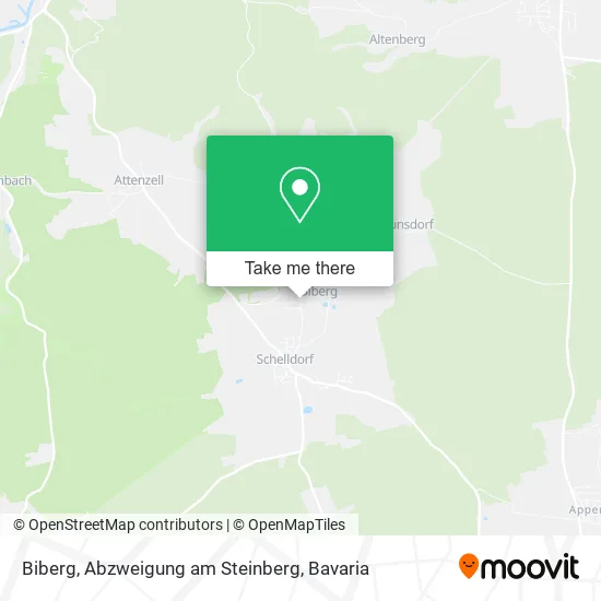 Карта Biberg, Abzweigung am Steinberg