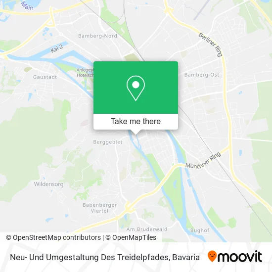 Карта Neu- Und Umgestaltung Des Treidelpfades