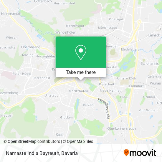 Namaste India Bayreuth map