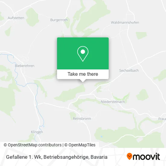 Карта Gefallene 1. Wk, Betriebsangehörige