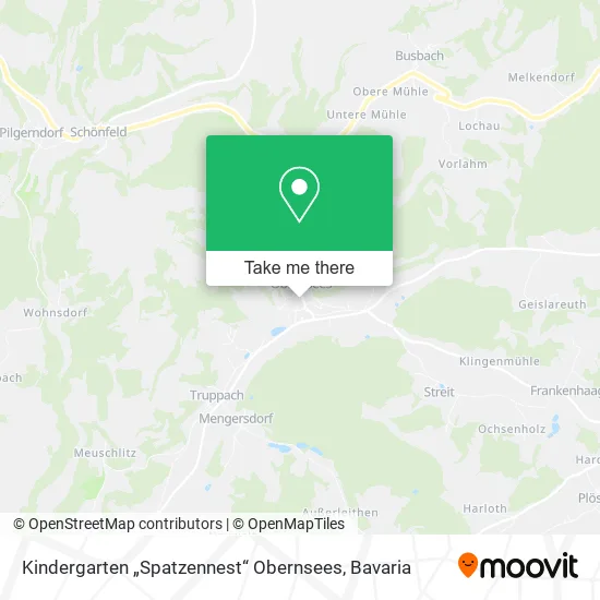 Карта Kindergarten „Spatzennest“ Obernsees