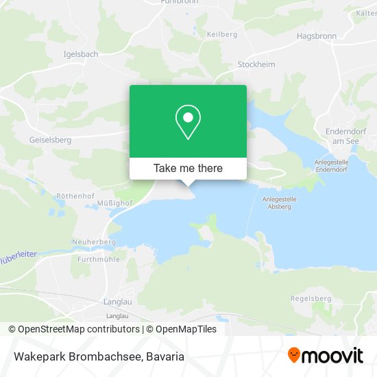 Wakepark Brombachsee map