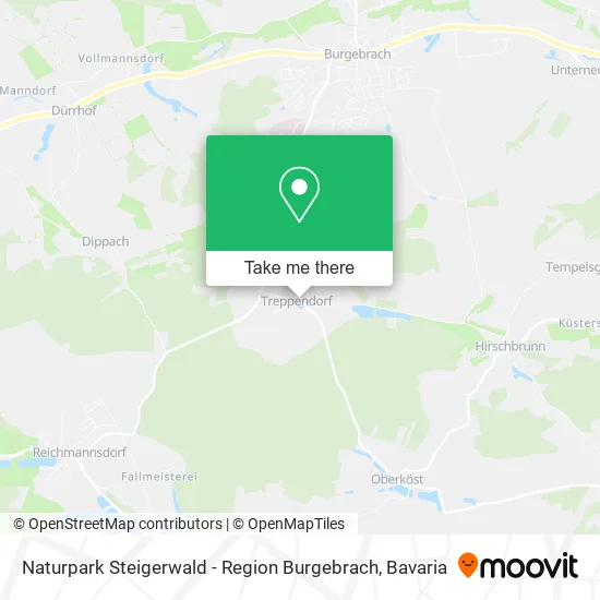 Карта Naturpark Steigerwald - Region Burgebrach