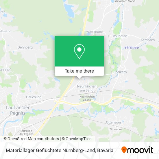 Materiallager Geflüchtete Nürnberg-Land map