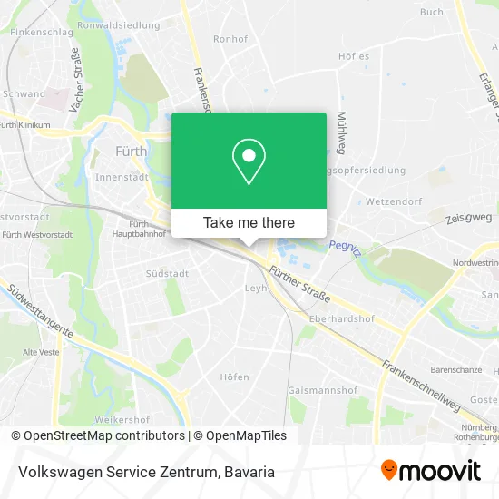 Карта Volkswagen Service Zentrum