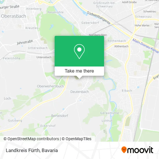 Карта Landkreis Fürth