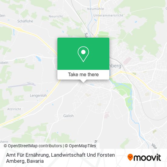 Amt Für Ernährung, Landwirtschaft Und Forsten Amberg map