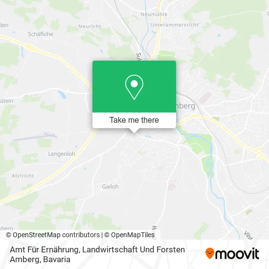 Карта Amt Für Ernährung, Landwirtschaft Und Forsten Amberg