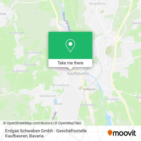 Карта Erdgas Schwaben Gmbh - Geschäftsstelle Kaufbeuren