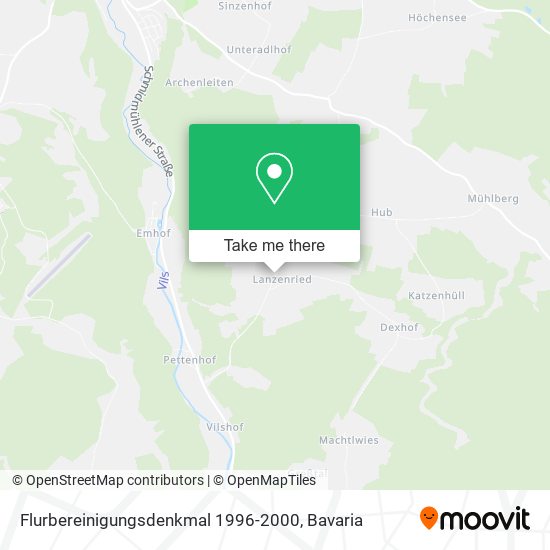 Flurbereinigungsdenkmal 1996-2000 map