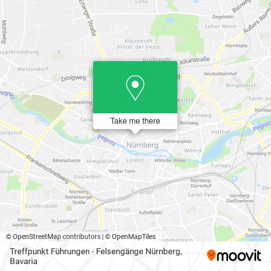 Treffpunkt Führungen - Felsengänge Nürnberg map