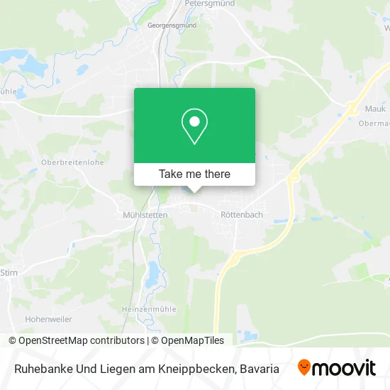 Карта Ruhebanke Und Liegen am Kneippbecken
