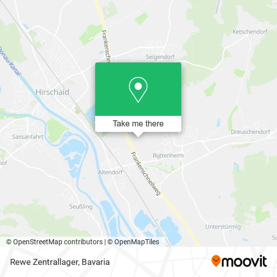 Карта Rewe Zentrallager