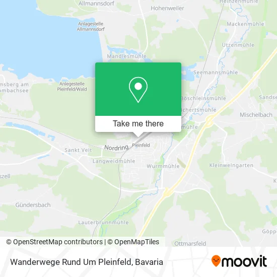 Карта Wanderwege Rund Um Pleinfeld