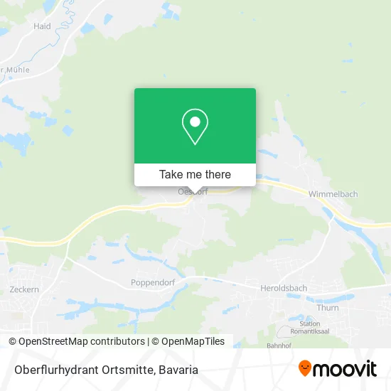 Карта Oberflurhydrant Ortsmitte