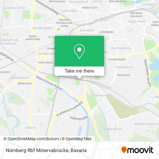Nürnberg Rbf Minervabrücke map