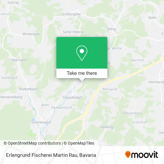 Карта Erlengrund Fischerei Martin Rau