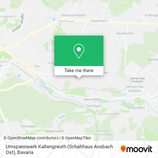 Карта Umspannwerk Kaltengreuth (Schalthaus Ansbach Ost)