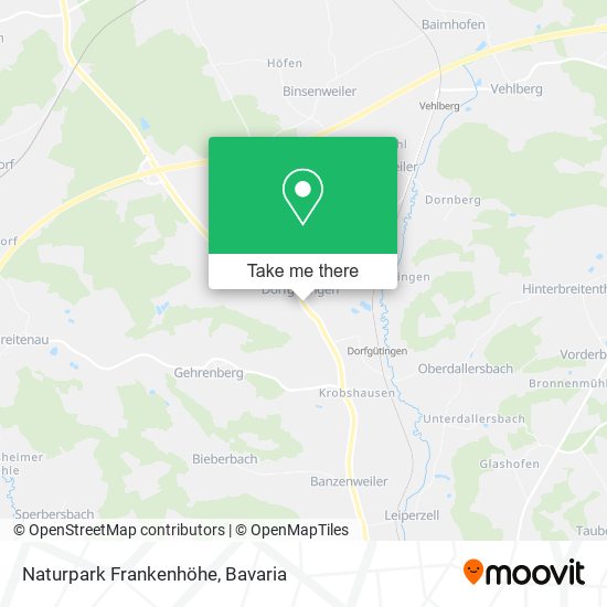 Naturpark Frankenhöhe map