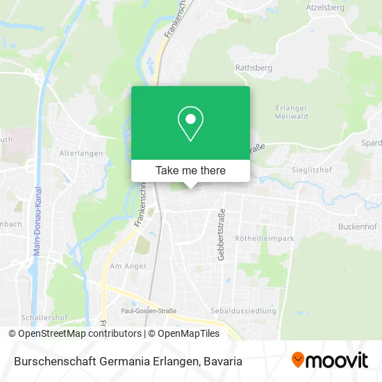 Карта Burschenschaft Germania Erlangen